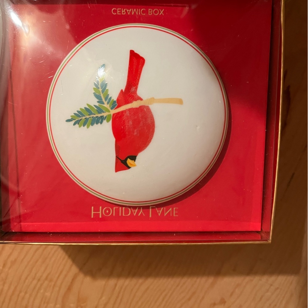 Holiday Cardinal Ceramic Box